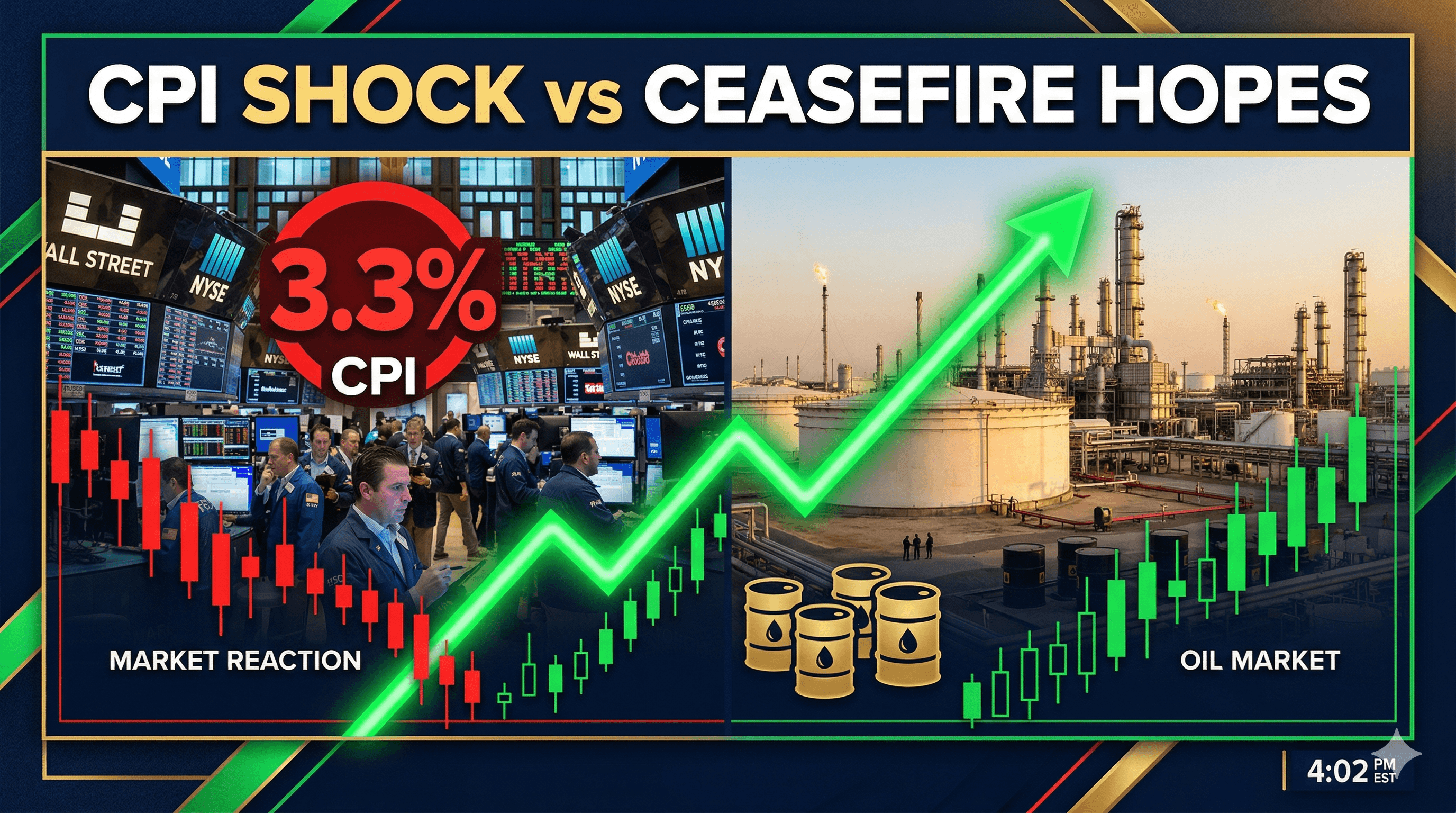 Markets Steady as CPI Shock Offset by Ceasefire Hopes — Apr 10, 2026